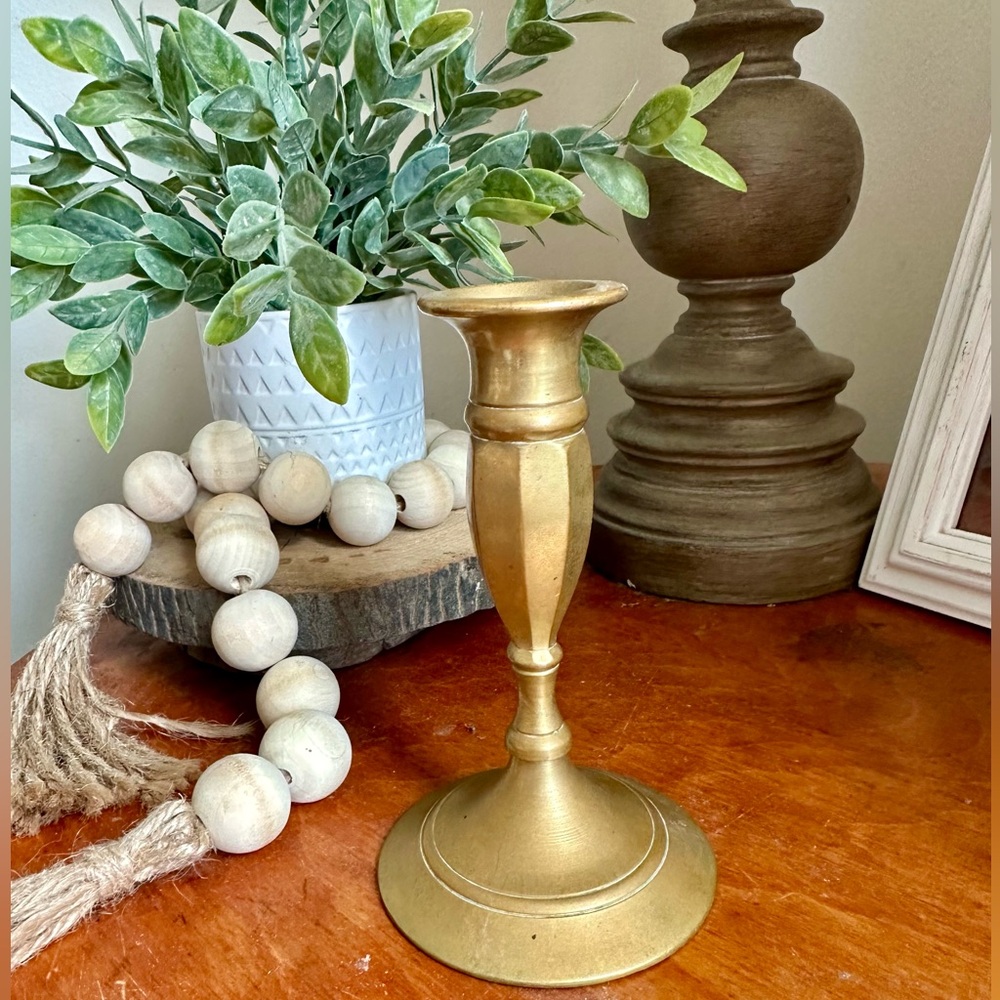 Antique Brass Candlestick Holder